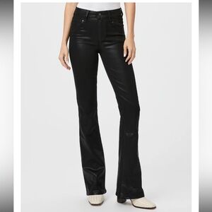 Paige High Rise Laurel Canyon Lux Coating - Black